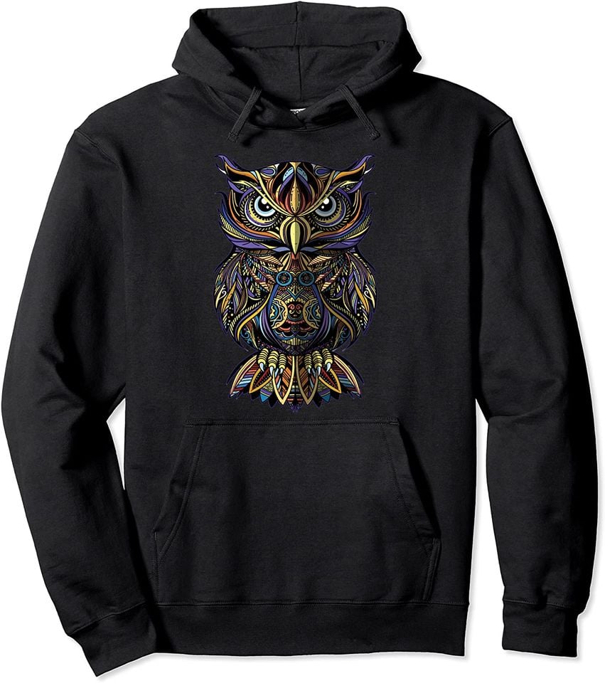 Angry Owl Geometric artistic wise nocturnal bird - Adult & Kids T-Shirts, Sweatshirts & Hoodies apparel design preview 1