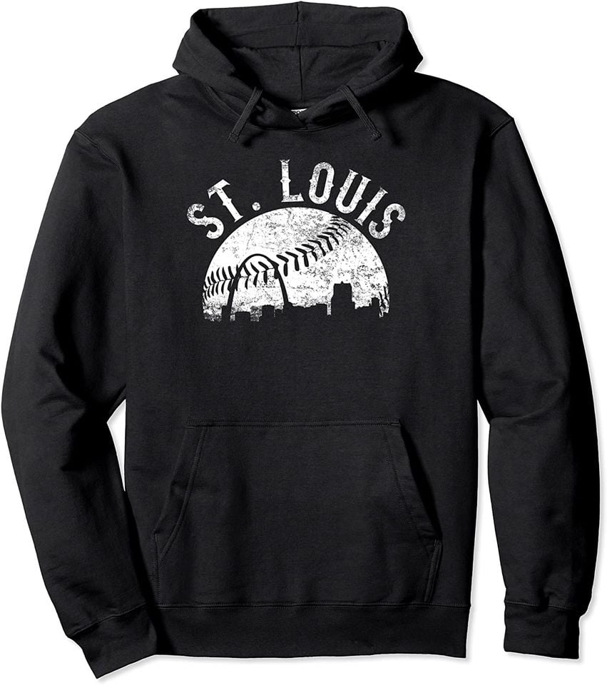 Mens Vintage St Louis Skyline Womens STL Baseball - Adult & Kids T-Shirts, Sweatshirts & Hoodies apparel design preview 1