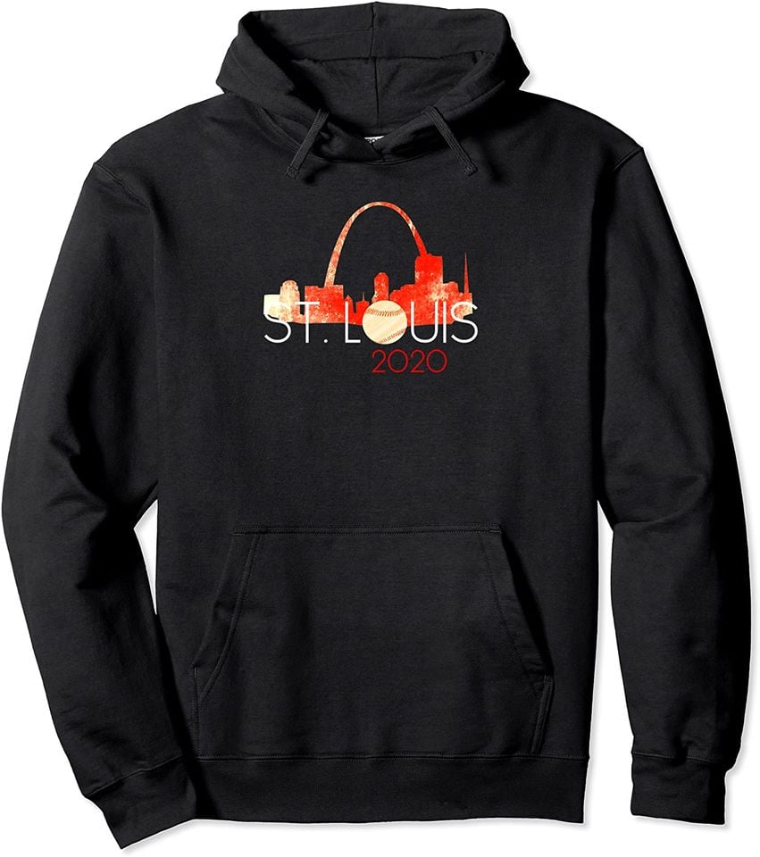 Giant Baseball Hometown Skyline Saint Louis Red - Adult & Kids T-Shirts, Sweatshirts & Hoodies apparel design preview 1