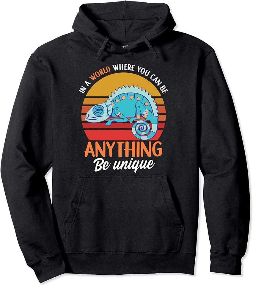 Chameleon Drawing Pet Lover Reptile Gift - Adult & Kids T-Shirts, Sweatshirts & Hoodies apparel design preview 1