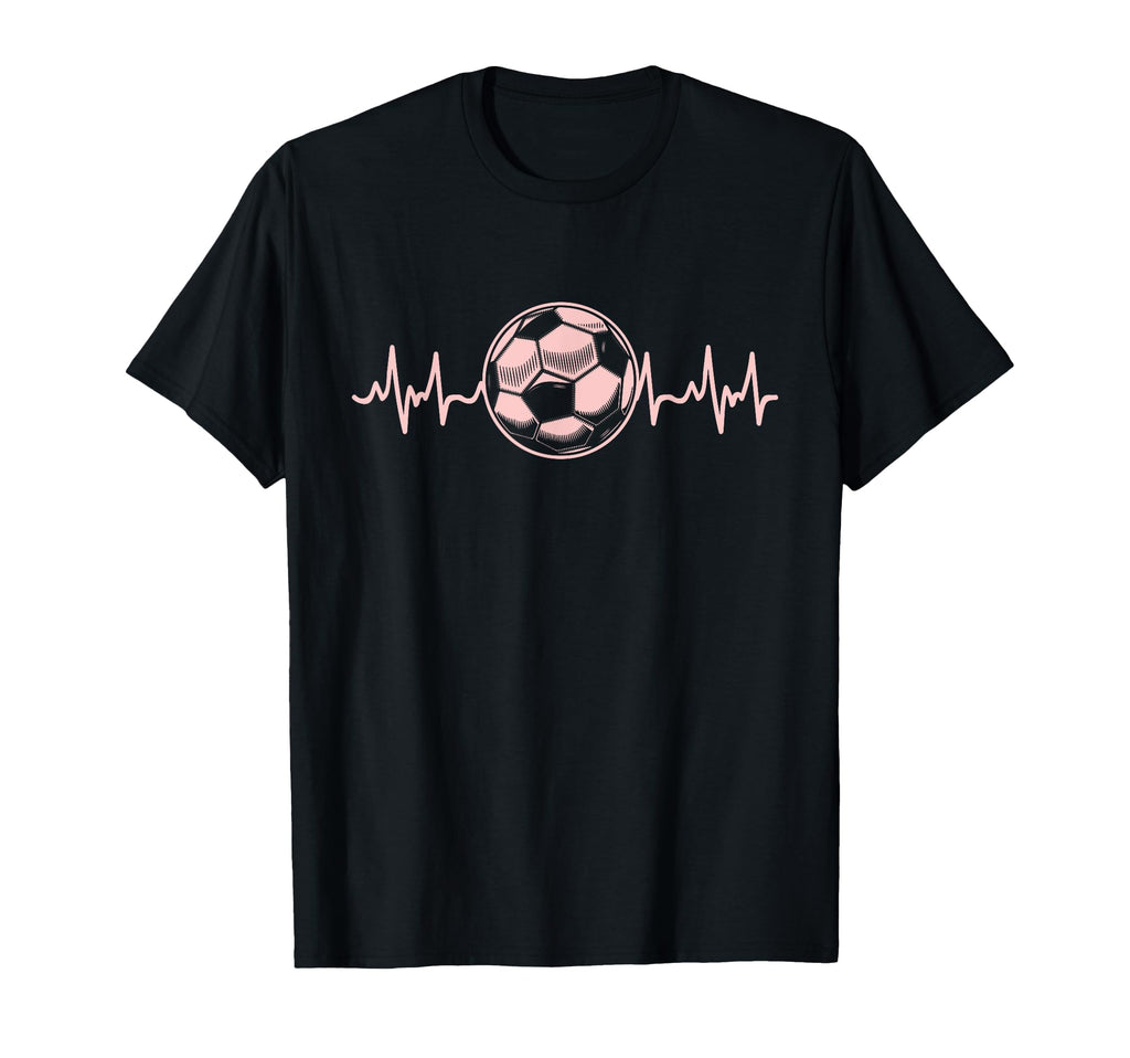 Soccer Heartbeat Sports Pastel T-Shirt - Minimalist Print for Adults - T-Shirt, Sweatshirt, Hoodie