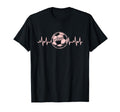 Soccer Heartbeat Sports Pastel T-Shirt - Minimalist Print for Adults - T-Shirt, Sweatshirt, Hoodie
