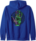 Trippy Color Psychedelic Hamsa Hand Colorful Third - Adult & Kids T-Shirts, Sweatshirts & Hoodies apparel design preview 1