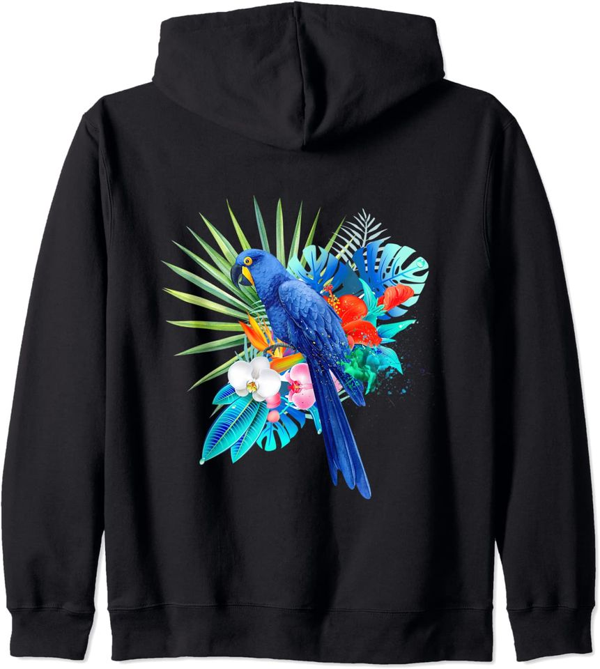 Watercolor Splash Floral parrot colorful flowers - Adult & Kids T-Shirts, Sweatshirts & Hoodies apparel design preview 1