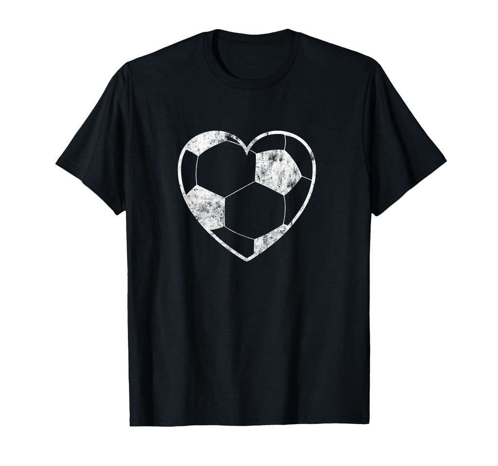 Soccer Ball Heart Funny Gift Players T-Shirt - Novelty Apparel Unisex - T-Shirt, Sweatshirt, Hoodie