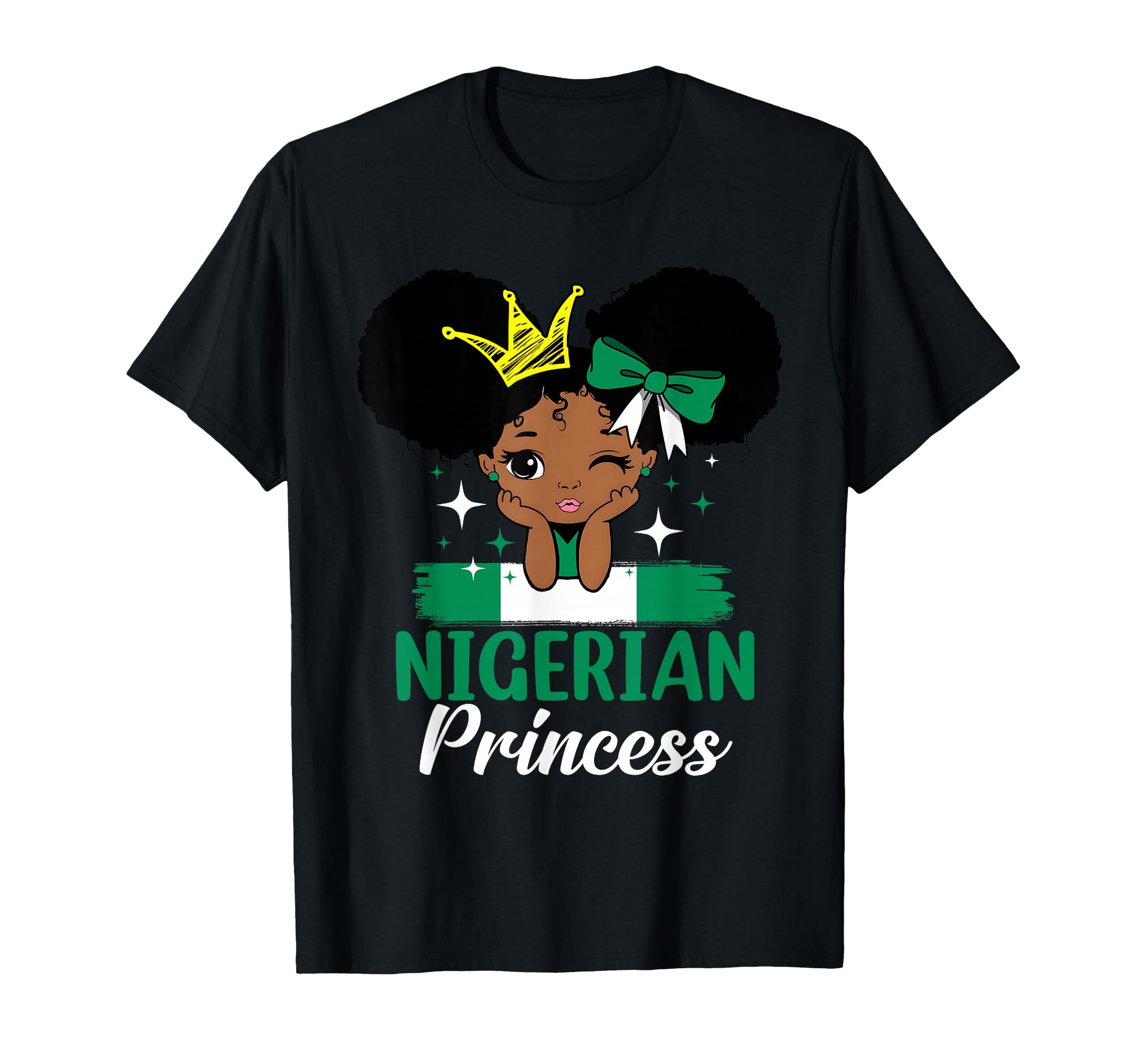 Nigerian Princess Nigeria Melanin T-Shirt - Casual Everyday Wear Men Women - T-Shirt, Sweatshirt, Hoodie