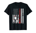 Mens Proud Baseball Dad American Flag T-Shirt - Custom Art Print Unisex - T-Shirt, Sweatshirt, Hoodie