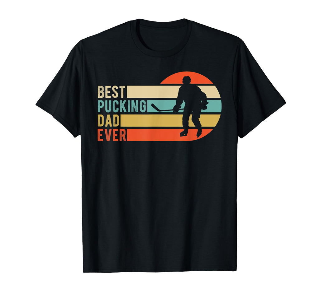 Ice Hockey Dad Best Puckin Dad T-Shirt - Minimalist Print Unisex - T-Shirt, Sweatshirt, Hoodie