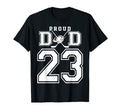 Number 23 Custom Proud Hockey Dad T-Shirt - Custom Art Print Men Women - T-Shirt, Sweatshirt, Hoodie