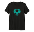 Soccer Ball Teal Heart Mom Fan Parent T-Shirt - Custom Art Print Men Women - T-Shirt, Sweatshirt, Hoodie