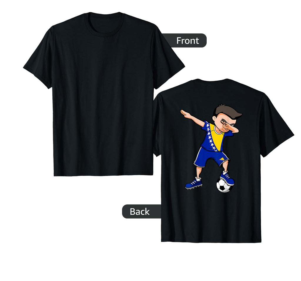 Dabbing Soccer Bosnia Herzegovina T-Shirt - Minimalist Print for Adults - T-Shirt, Sweatshirt, Hoodie