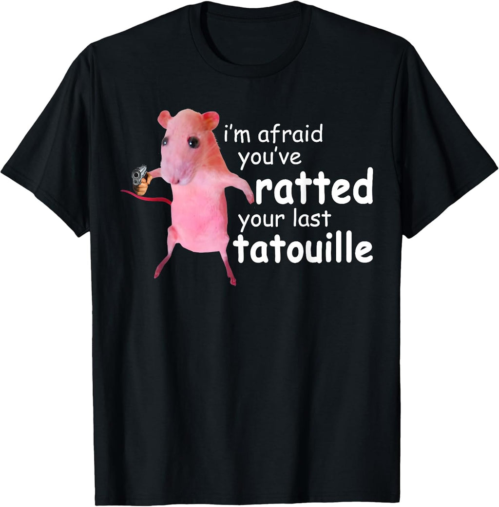 Funny Pink Rat, I'm Afraid You've Ratted Your Last - Adult & Kids T-Shirts, Sweatshirts & Hoodies apparel design preview 1