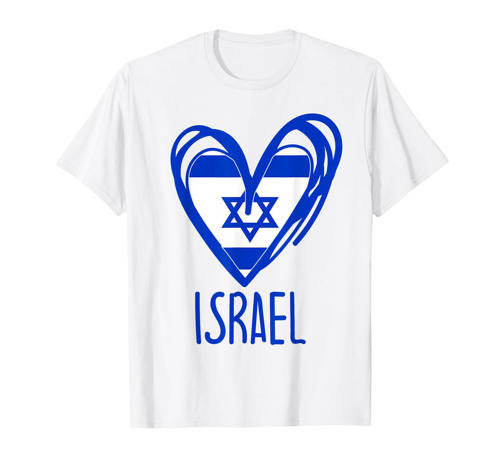 Patriotic Israel Pride Israeli Heart T-Shirt - Streetwear Style for Adults - T-Shirt, Sweatshirt, Hoodie