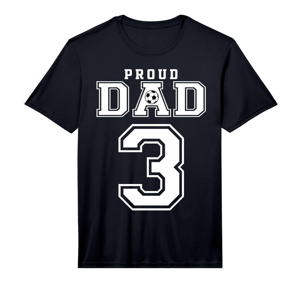 Number 3 Custom Proud Soccer Futbol Dad T-Shirt - Custom Art Print Unisex - T-Shirt, Sweatshirt, Hoodie