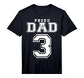 Number 3 Custom Proud Soccer Futbol Dad T-Shirt - Custom Art Print Unisex - T-Shirt, Sweatshirt, Hoodie