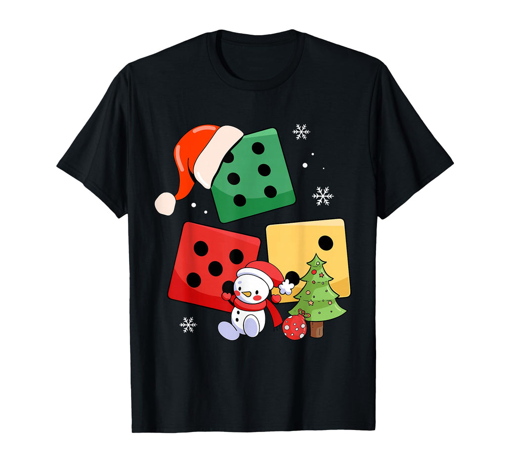 Six Seven Three Dice Santa Hat 67 Meme T-Shirt - Novelty Apparel for Adults - T-Shirt, Sweatshirt, Hoodie