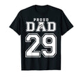 Number 29 Custom Proud Soccer Futbol Dad T-Shirt - Minimalist Print Unisex - T-Shirt, Sweatshirt, Hoodie