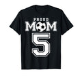 Number 5 Custom Proud Soccer T-Shirt - Fun Novelty Design for Adults - T-Shirt, Sweatshirt, Hoodie