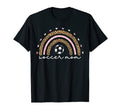 Proud Soccer Mom Mama Leopard Rainbow T-Shirt - Graphic Print Men Women - T-Shirt, Sweatshirt, Hoodie