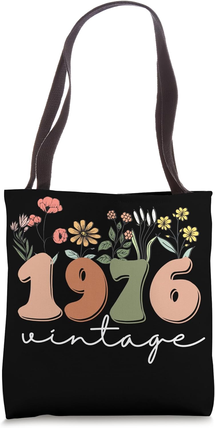 Vintage 1976 Wildflower Retro 50 Birthday - Adult & Kids T-Shirts, Sweatshirts & Hoodies apparel design preview 1