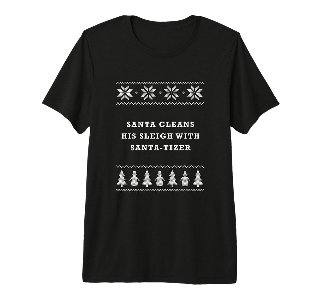 Santa Cleans His Sleigh Santa Tizer T-Shirt - Minimalist Print for Adults - T-Shirt, Sweatshirt, Hoodie