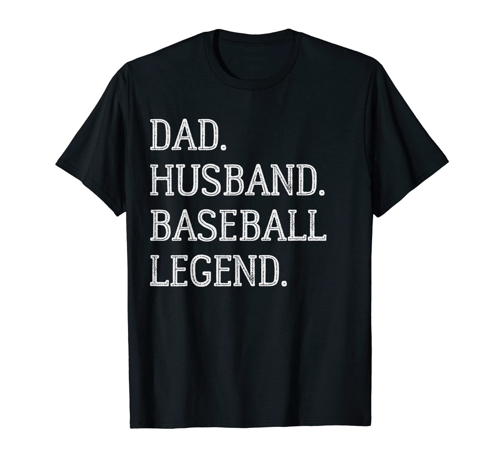 Dad Husband Baseball Legend Baseball T-Shirt - Minimalist Print Men Women - T-Shirt, Sweatshirt, Hoodie