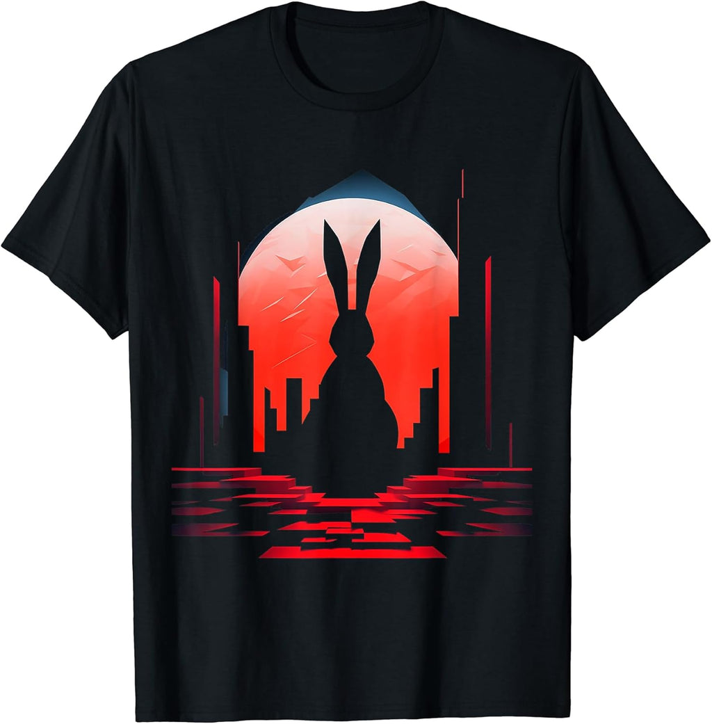 Rabbit Lover Polygon Animal Pixel Art Graphic Hare - Adult & Kids T-Shirts, Sweatshirts & Hoodies apparel design preview 1