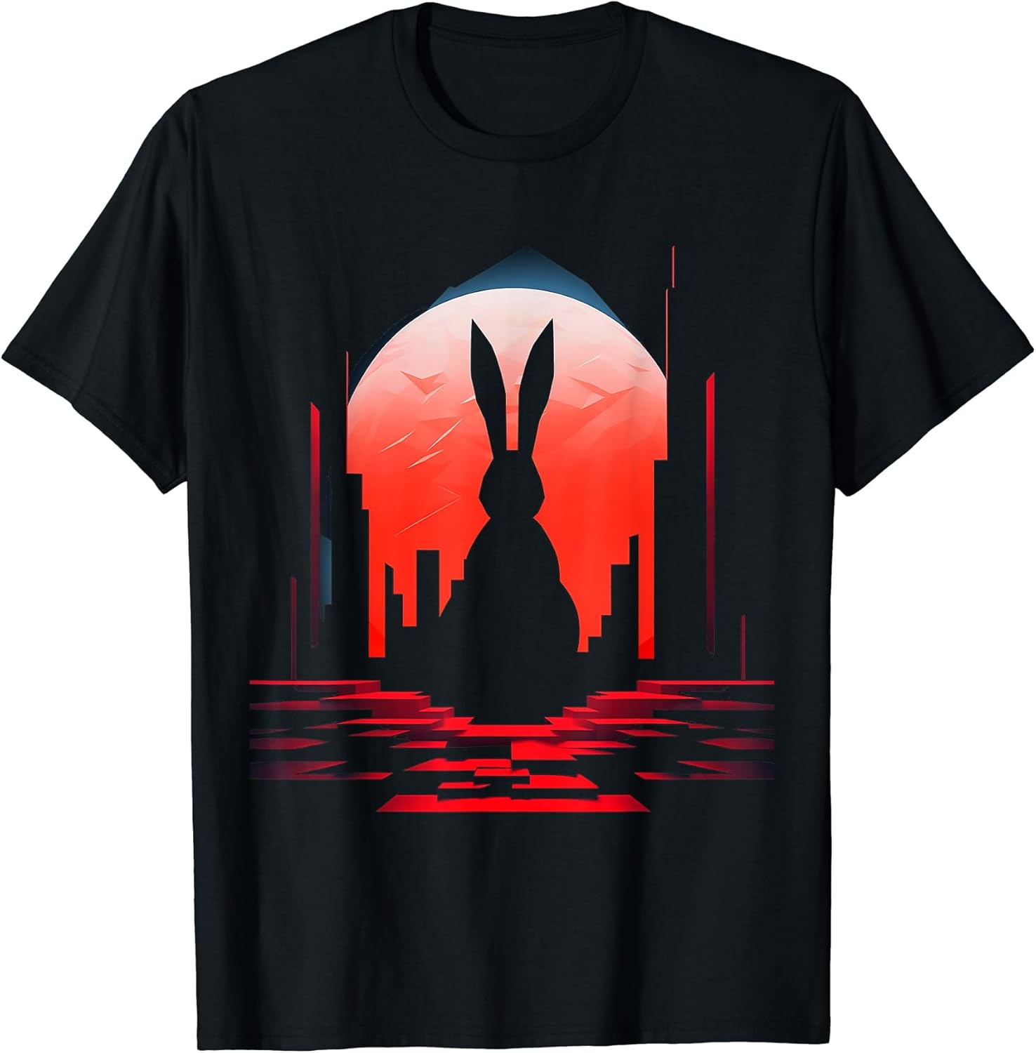 Rabbit Lover Polygon Animal Pixel Art Graphic Hare - Adult & Kids T-Shirts, Sweatshirts & Hoodies apparel design preview 1