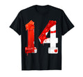 Number 14 Years Old 14Th Birthday T-Shirt - Streetwear Style Unisex - T-Shirt, Sweatshirt, Hoodie