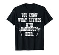 What Rhymes Barbecue Funny Bbq T-Shirt - Fun Novelty Design for Adults - T-Shirt, Sweatshirt, Hoodie
