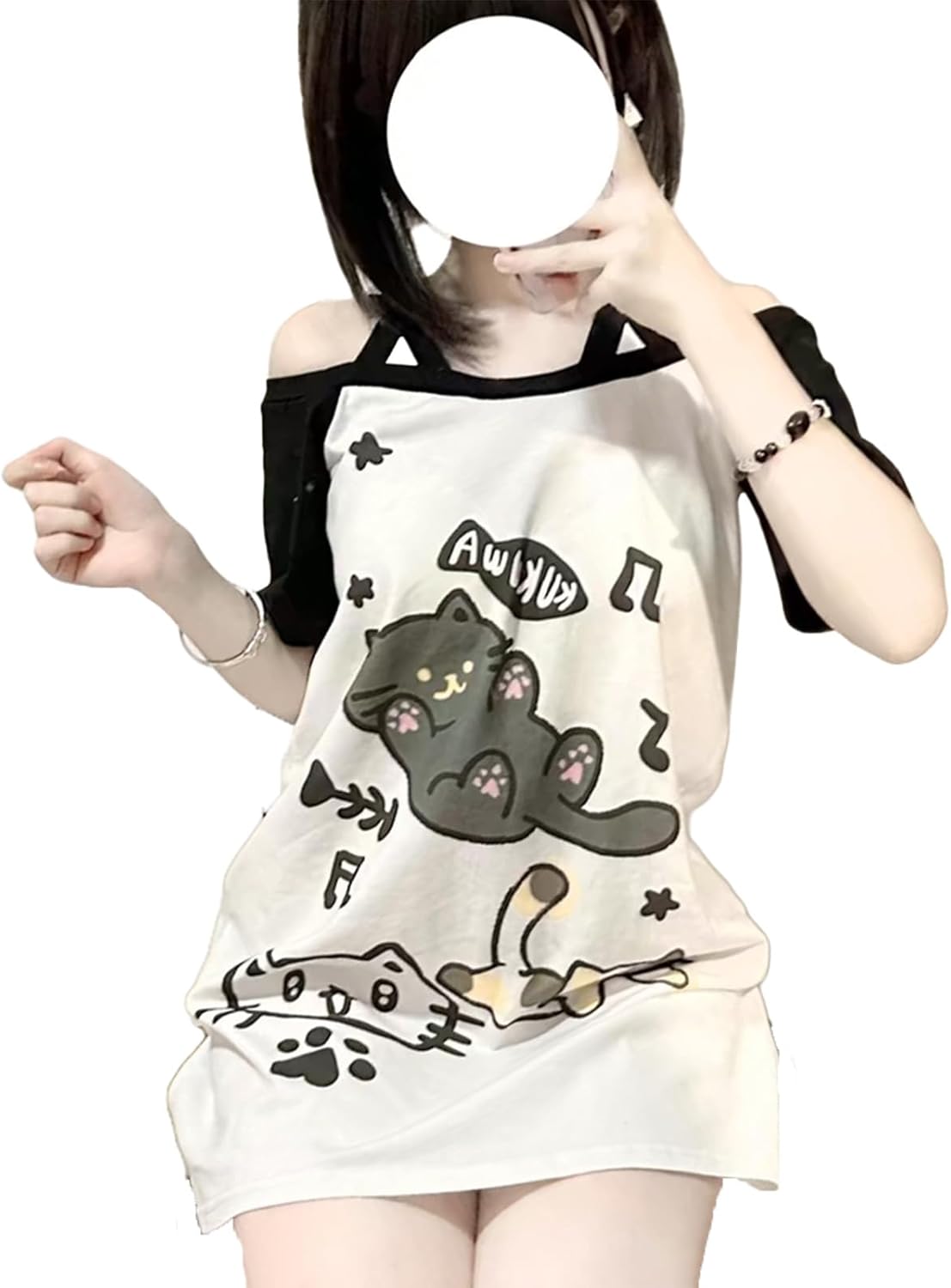 Y2k Kawaii for Women Cartoon Graphic Off Shoulder - Adult & Kids T-Shirts, Sweatshirts & Hoodies apparel design preview 1