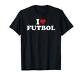 I Love Futbol Heart Soccer Fan Sports T-Shirt - Custom Art Print Unisex - T-Shirt, Sweatshirt, Hoodie