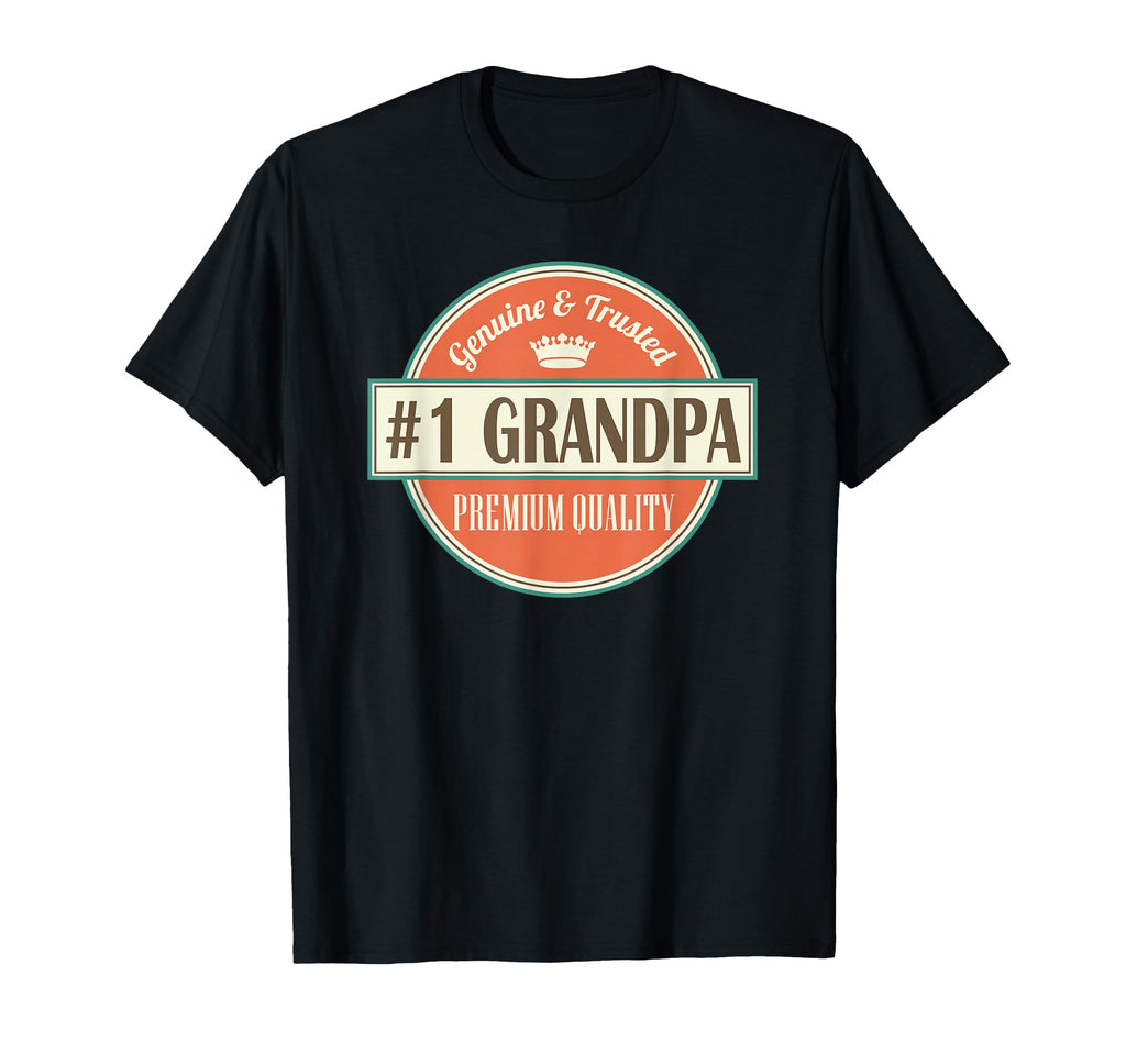 Number 1 Grandpa 1 Grandfather Fathers Day T-Shirt - Graphic Print Unisex - T-Shirt, Sweatshirt, Hoodie