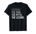 Stepdad Myth Legend Fathers Day Dad T-Shirt - Minimalist Print Men Women - T-Shirt, Sweatshirt, Hoodie