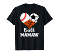 Ball Mamaw Heart Funny Baseball T-Shirt - Minimalist Print for Adults - T-Shirt, Sweatshirt, Hoodie