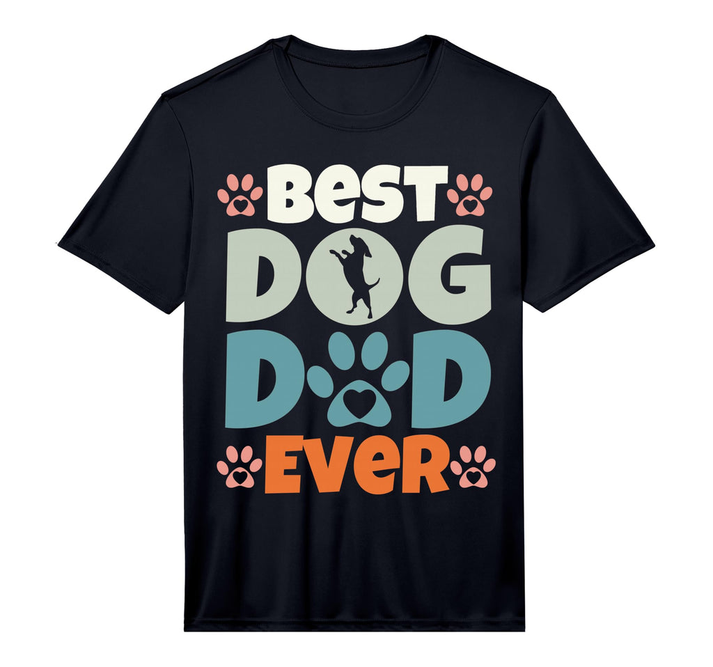 Mens Best Dog Dad Ever Fathers Day T-Shirt - Custom Art Print Men Women - T-Shirt, Sweatshirt, Hoodie