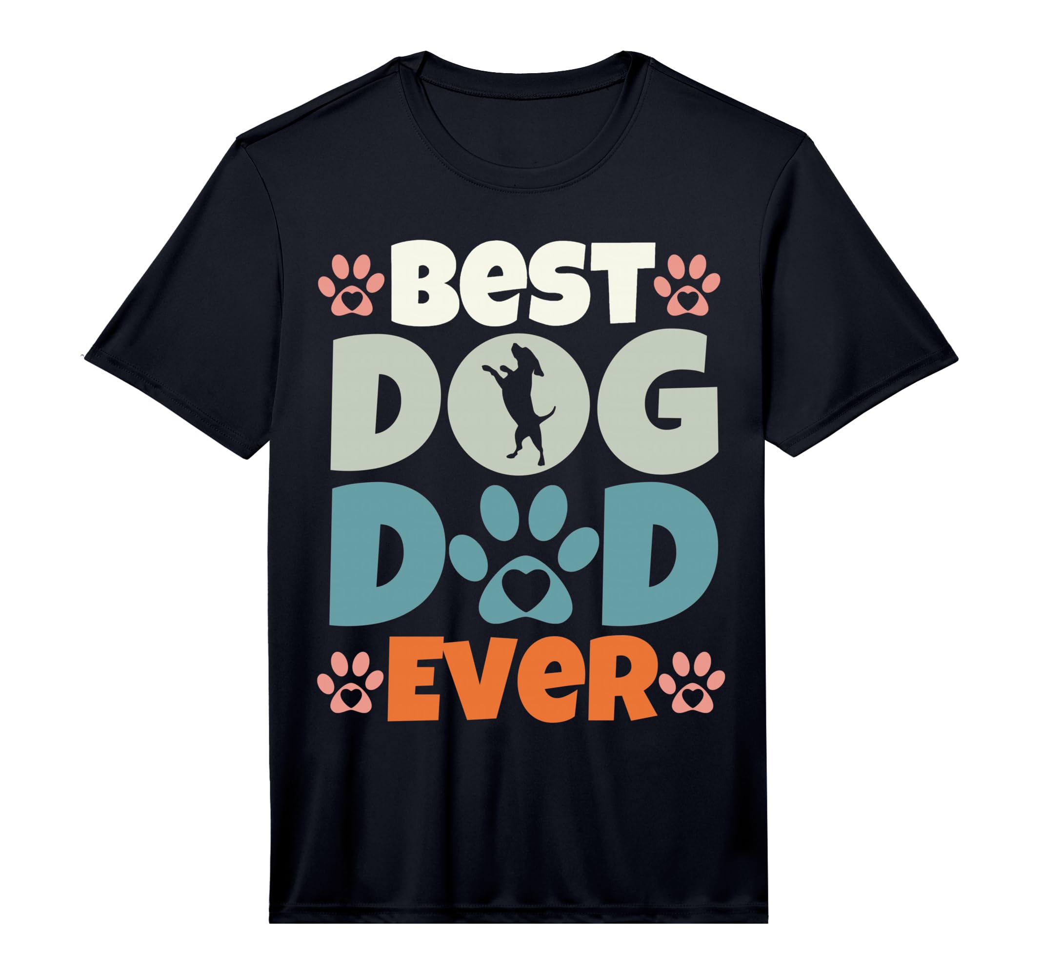 Mens Best Dog Dad Ever Fathers Day T-Shirt - Custom Art Print Men Women - T-Shirt, Sweatshirt, Hoodie