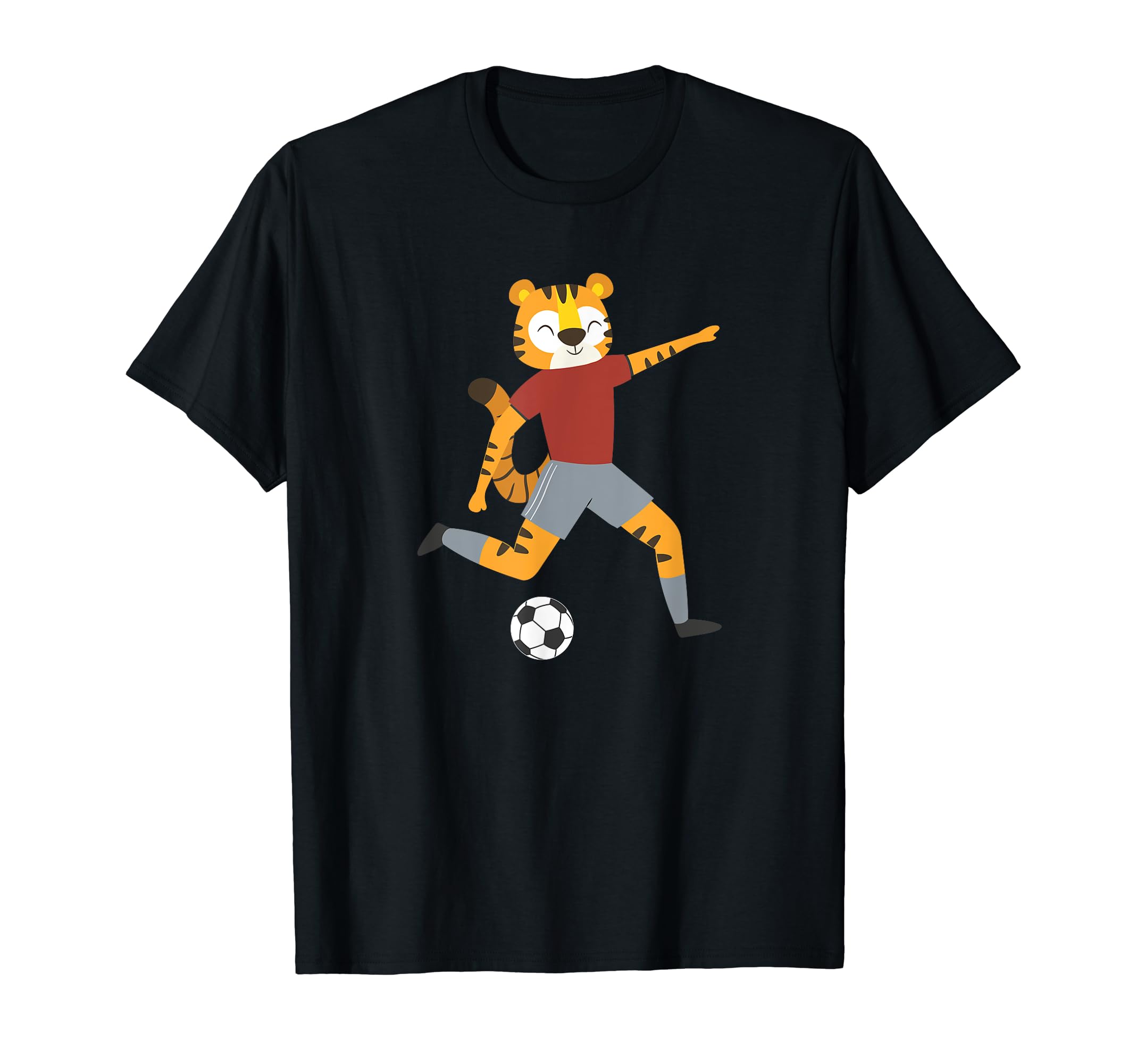 Tiger Big Cats Animal Soccer Player T-Shirt - Custom Art Print Men Women - T-Shirt, Sweatshirt, Hoodie