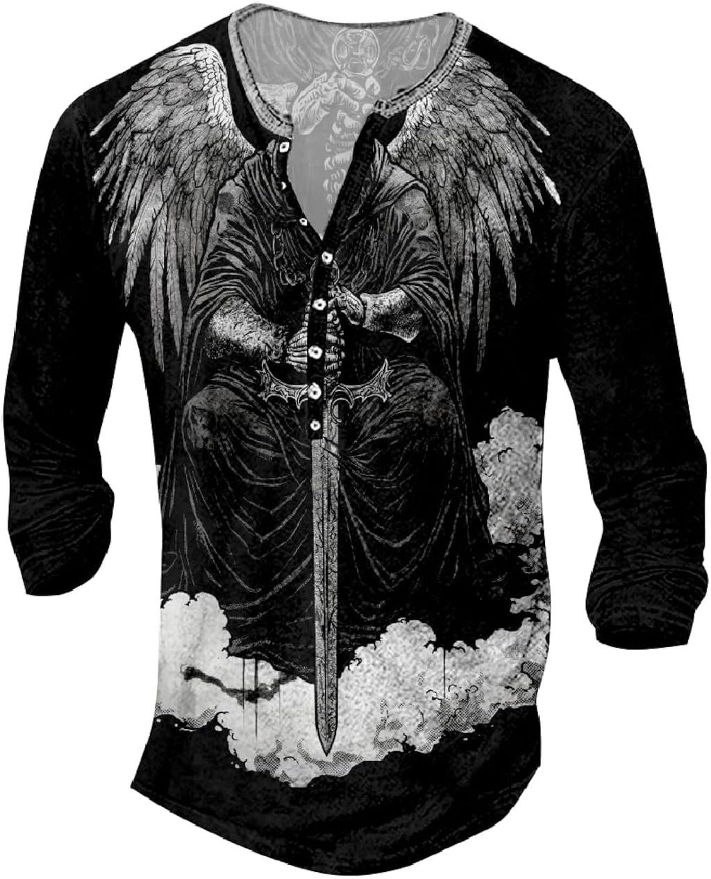 Mens Graphic Trendy Comfy Casual Henley V Neck Fit - Adult & Kids T-Shirts, Sweatshirts & Hoodies apparel design preview 1