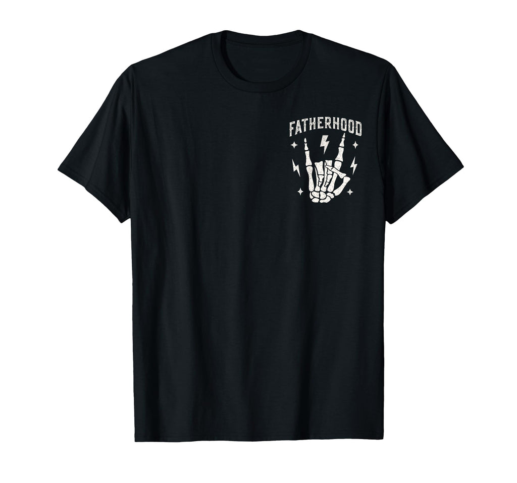Fatherhood Rock Skeleton Funny Dad T-Shirt - Trendy Graphic for Adults - T-Shirt, Sweatshirt, Hoodie