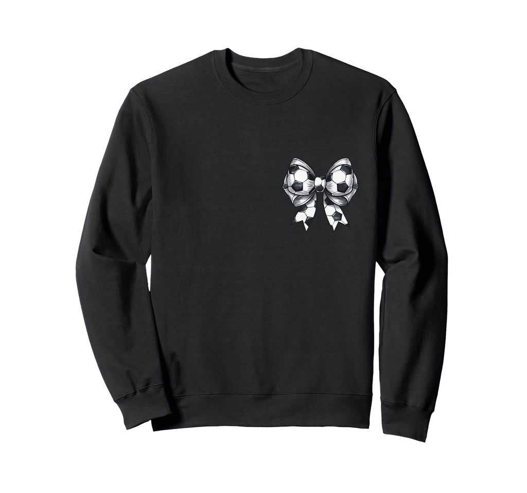Soccer Aunt Coquette Bow Front Back Sweatshirt - Novelty Apparel Unisex - T-Shirt, Sweatshirt, Hoodie