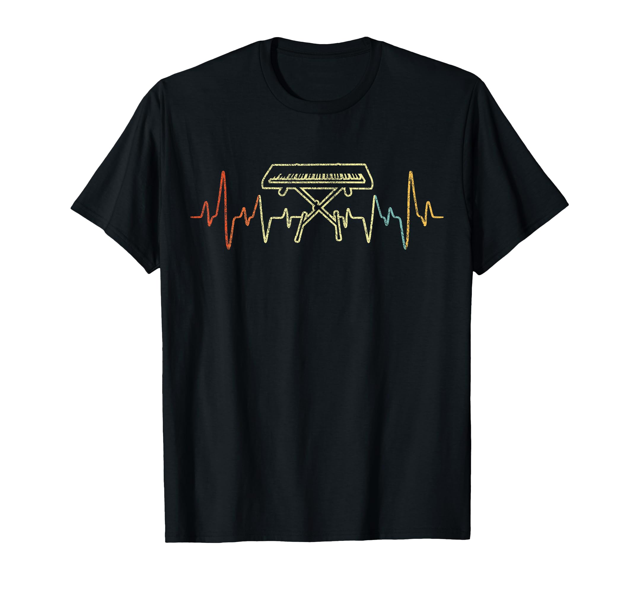 Funny Heartbeat Keyboard Piano Player T-Shirt - Streetwear Style Unisex - T-Shirt, Sweatshirt, Hoodie