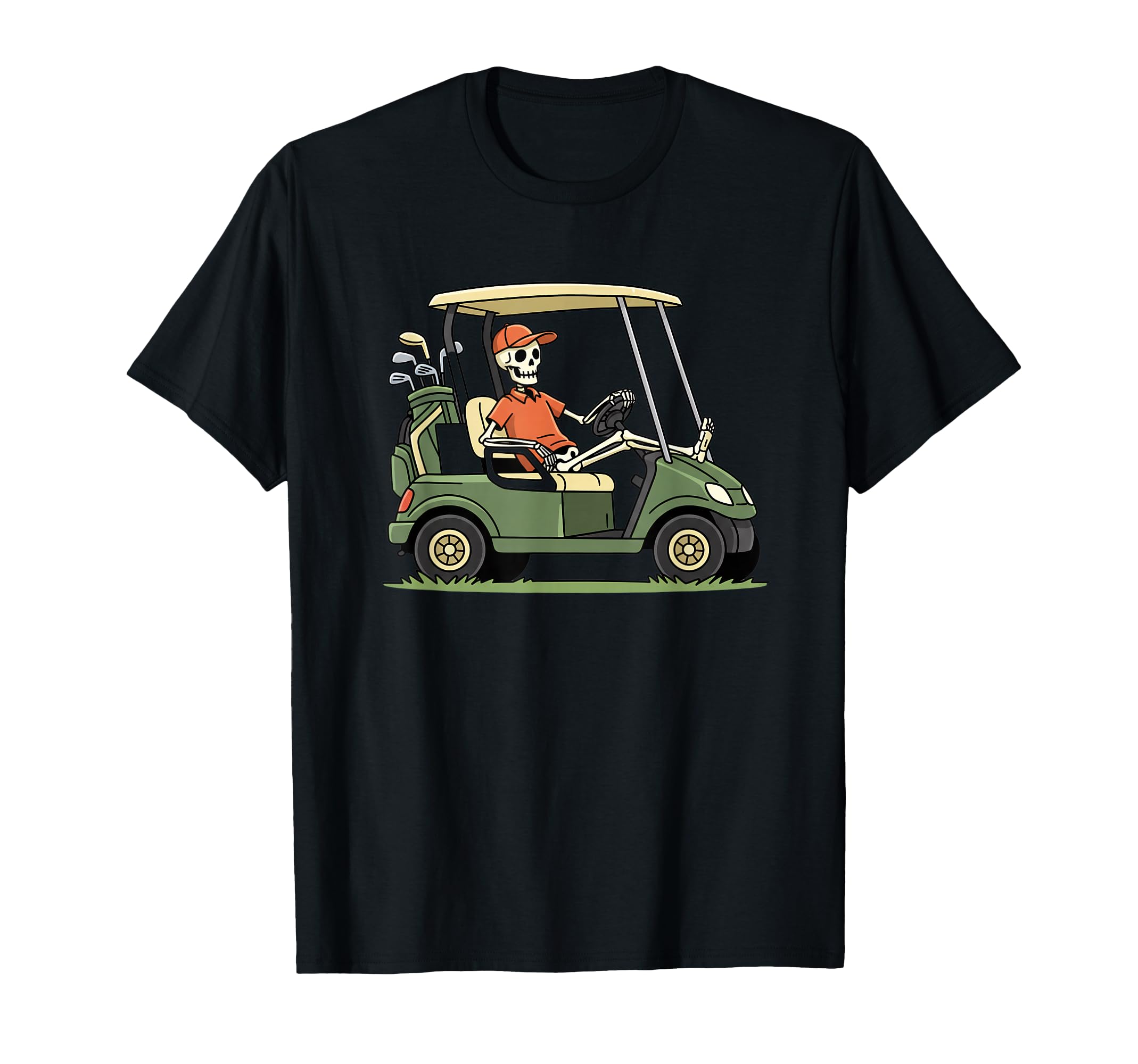 Dad Golf Cart Skeleton Funny T-Shirt - Casual Everyday Wear for Adults - T-Shirt, Sweatshirt, Hoodie