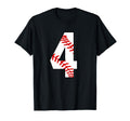 4 Baseball Laces 4Th Birthday Four T-Shirt - Unique Graphic for Adults - T-Shirt, Sweatshirt, Hoodie