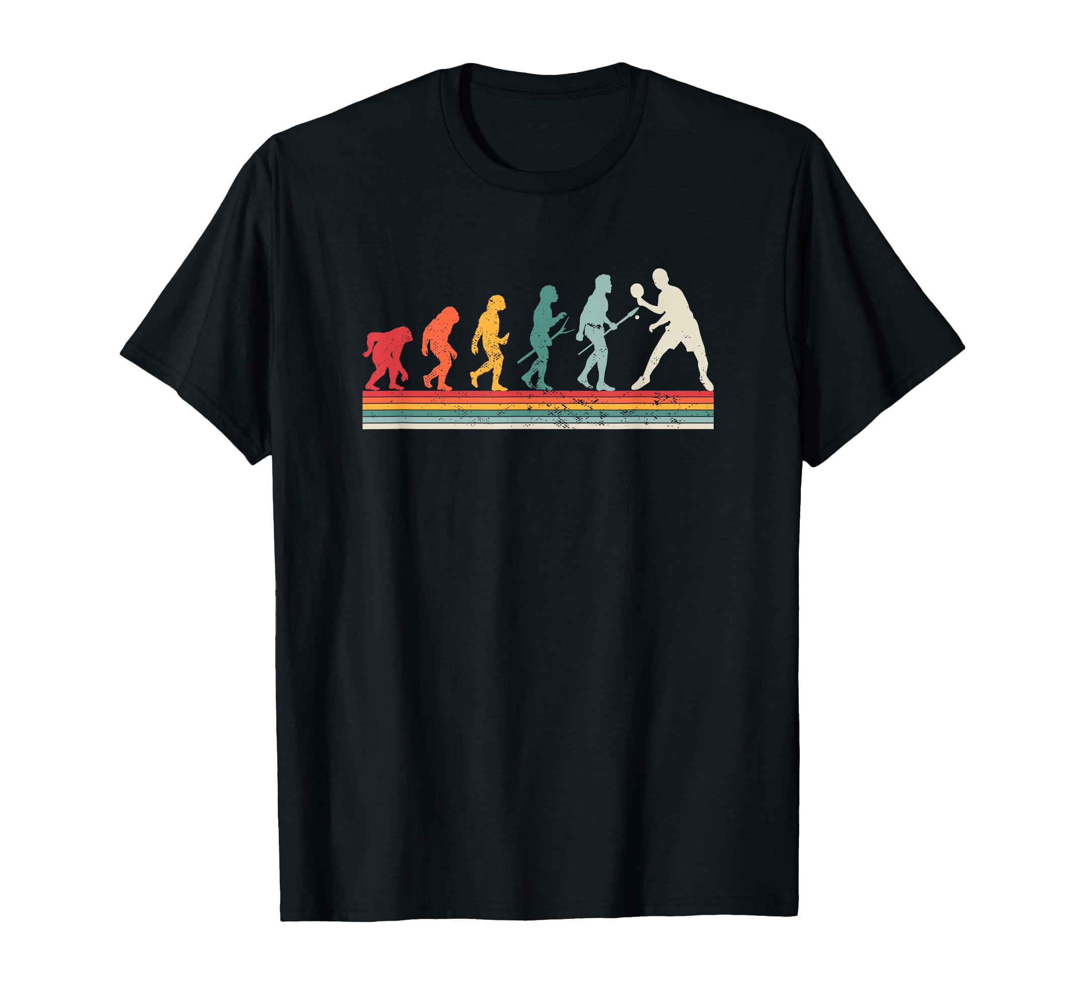 Human Evolution Ping Pong Table T-Shirt - Novelty Apparel for Adults - T-Shirt, Sweatshirt, Hoodie