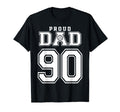 Custom Proud Volleyball Dad Number 90 T-Shirt - Minimalist Print Men Women - T-Shirt, Sweatshirt, Hoodie