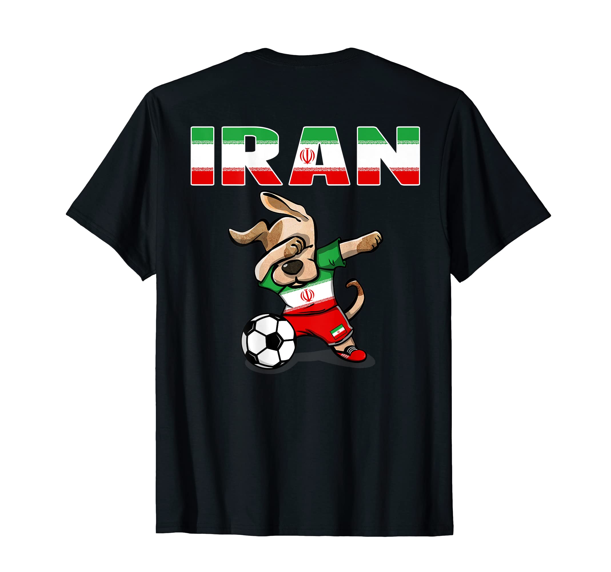 Dabbing Dog Iran Soccer Lovers Jersey T-Shirt - Aesthetic Graphic Unisex - T-Shirt, Sweatshirt, Hoodie