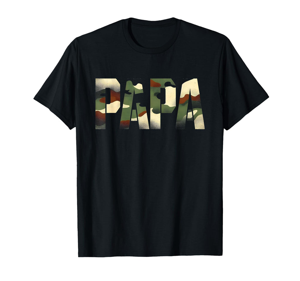 Mens Papa Camouflage Patriotic T-Shirt - Streetwear Style for Adults - T-Shirt, Sweatshirt, Hoodie