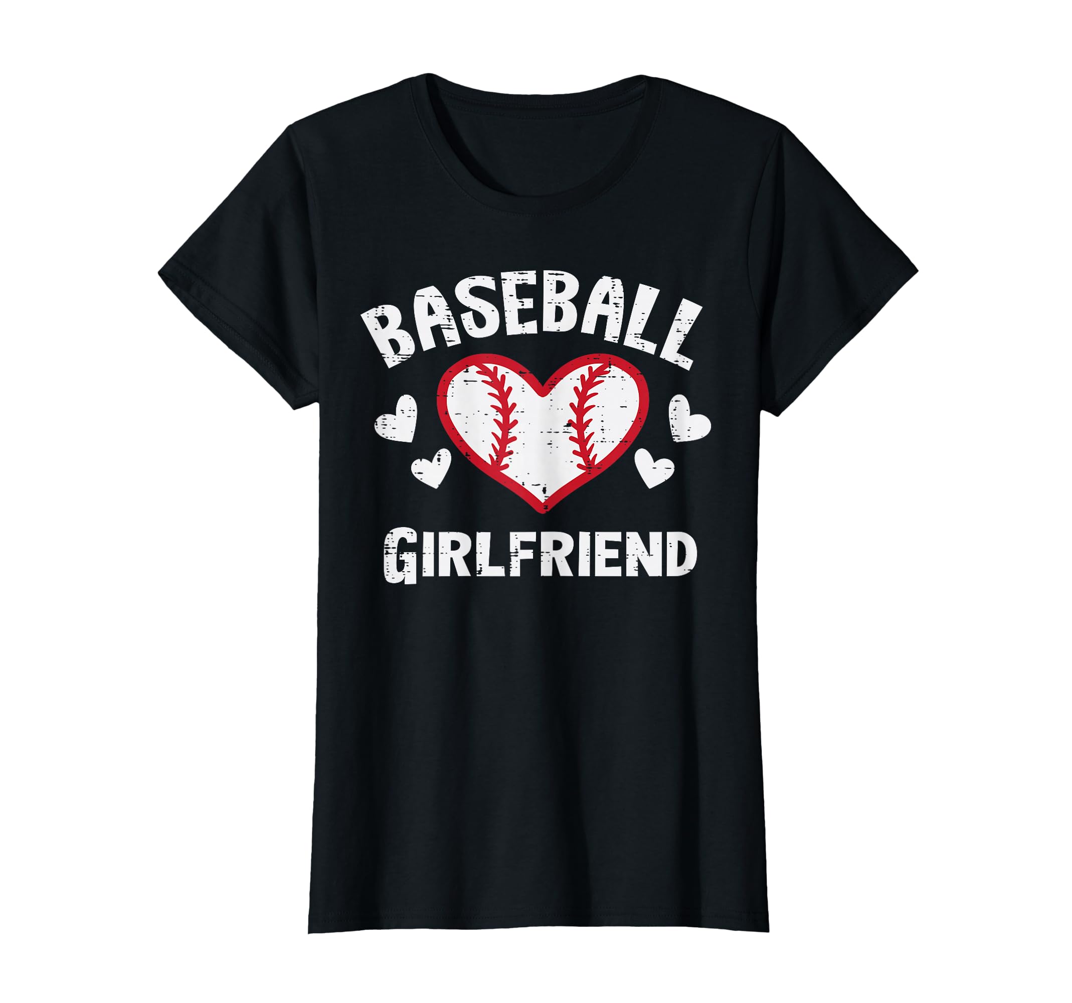 Baseball Girlfriend Heart Family T-Shirt - Minimalist Print Unisex - T-Shirt, Sweatshirt, Hoodie