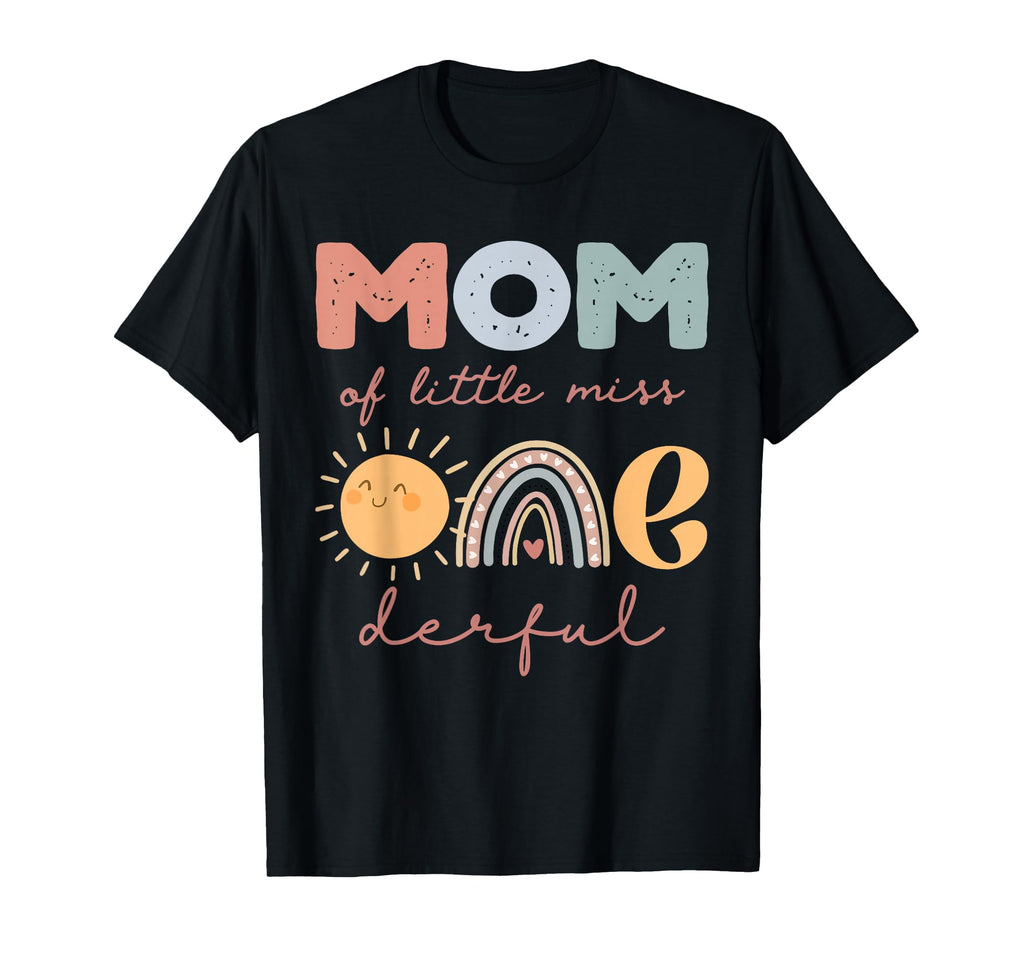 Mom Little Miss Onederful First T-Shirt - Minimalist Print for Adults - T-Shirt, Sweatshirt, Hoodie